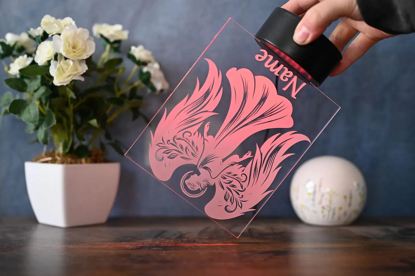 Настольная лампа LED Персонализированная Ангел 000000004, фото №3