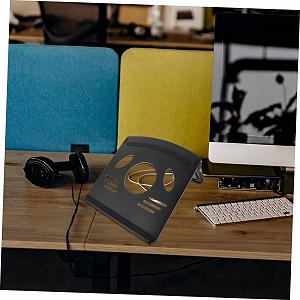 Регулируемая Подставка для Ноутбука с Функцией Охлаждения, Нескользящий Держатель для Компьютера, Регулируемая по Высоте и Углу Наклона Подставка для Ноутбука, для Работы, Учебы и Досуга synthetic.ua - Фото 1