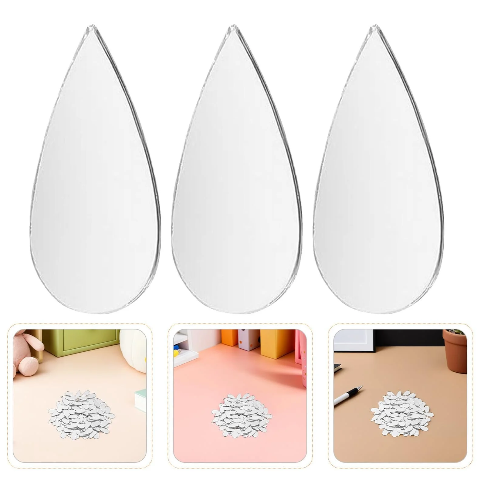 Наклейки на стіну Amosfun Water Drops Акрилові 200 шт., фото №8 Наклейки на стіну Amosfun Water Drops Акрилові 200 шт., фото №8