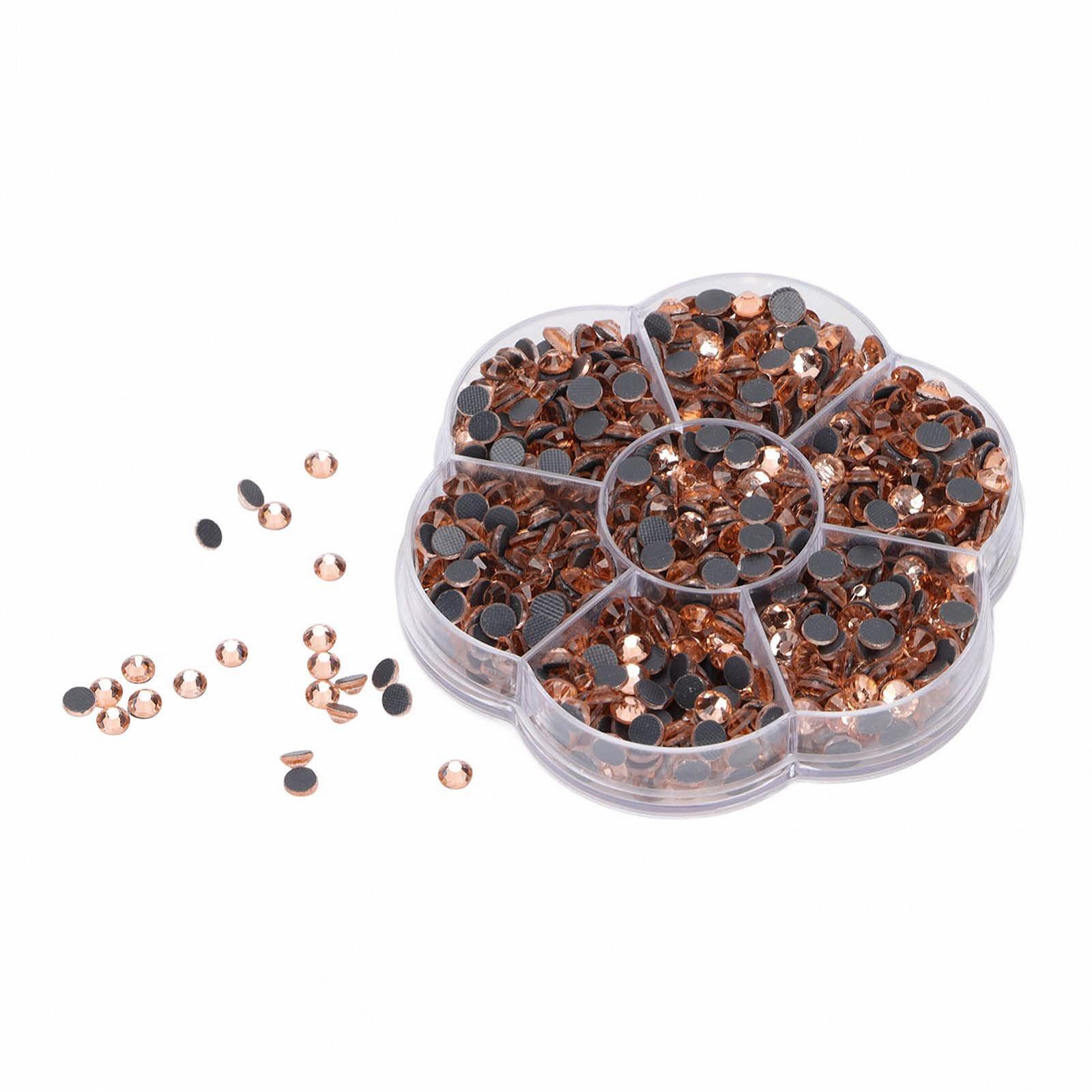 Стрази Emoshayoga для нігтів скляні, 1000 шт, колір шампань, модель JM201, фото №1