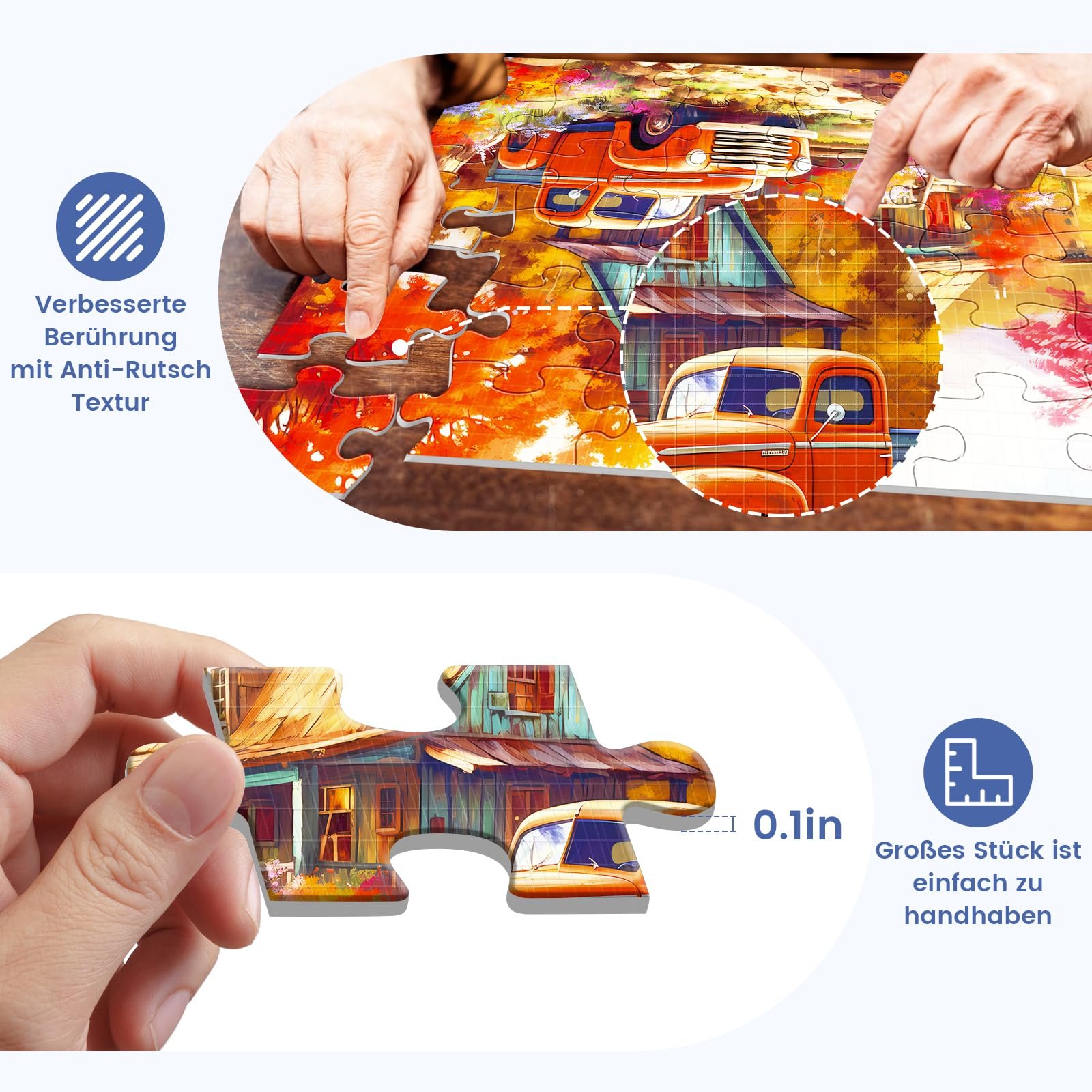 Набор пазлов WSCXSC 6 упаковок по 36 крупных элементов для пожилых людей при деменции и Альцгеймере, фото №4