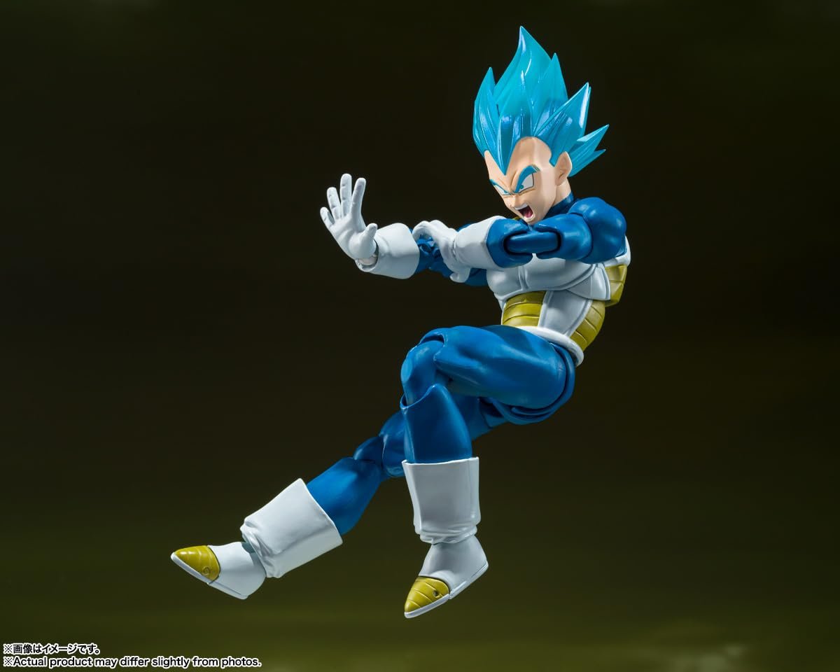 Экшн-фигурка Dragon Ball Super S.H. Figuarts Супер Саян Бог Супер Саян Вегета - Непоколебимая гордость Саяна - 14 см, фото №7