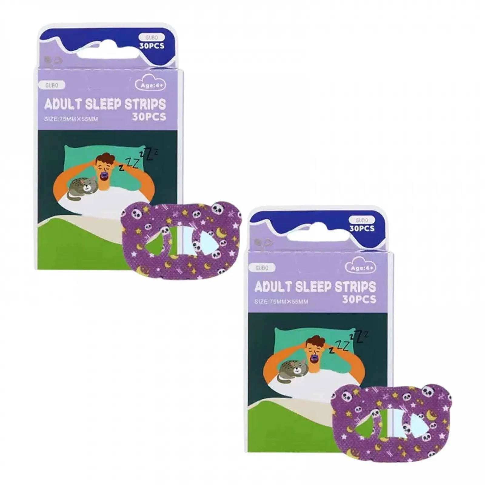 Смужки для рота для сну, 60 шт., пластир від хропіння, фото №1