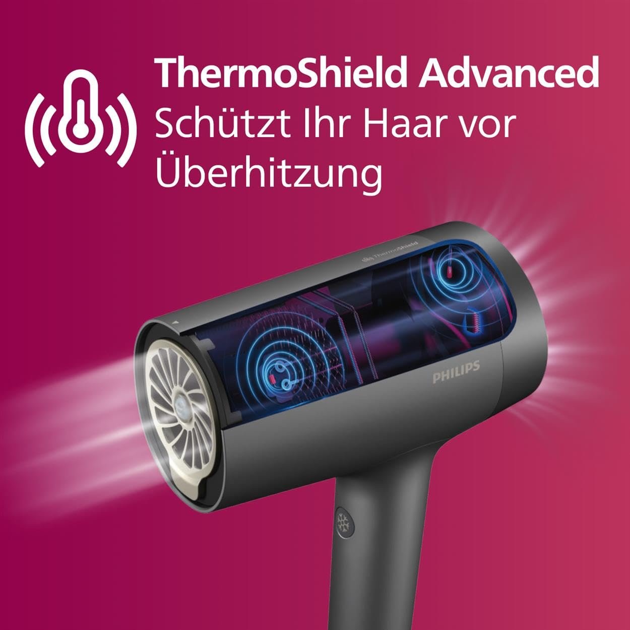 Фен Philips серии 7000 BHD713/10 1800 Вт с насадкой и диффузором, фото №2