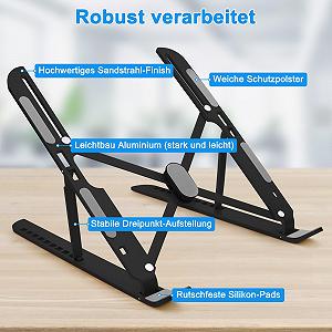 Подставка для ноутбука складная алюминиевая подставка для ноутбука подставка для ноутбука с регулировкой высоты 9-15,6 дюймов держатель для ноутбука для настольного компьютера ПК подставка держатель для планшета подставки для ноутбуков настольный офисный аксессуар synthetic.ua - Фото 1