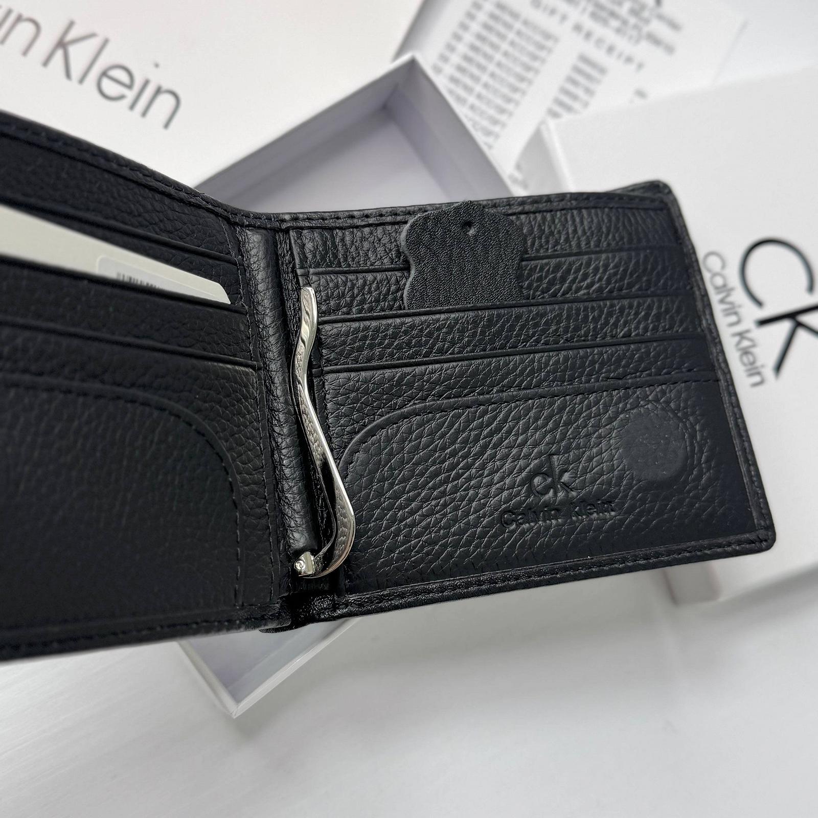 Чоловічий гаманець на магніті шкіряний брендовий Calvin Klein у подарунковій упаковці, фото №3
