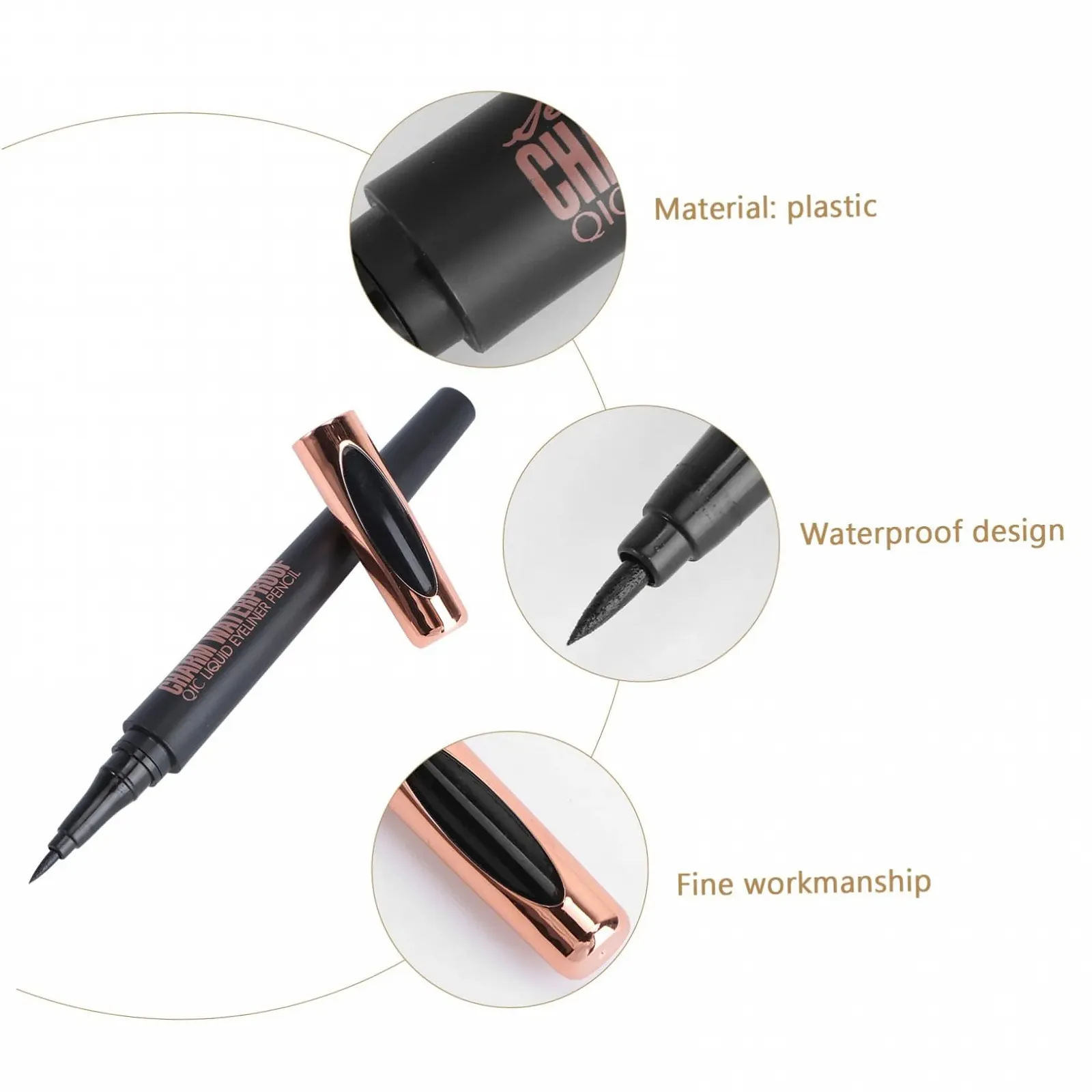 Підводка для очей FRCOLOR, водостійка, чорний, фото №7