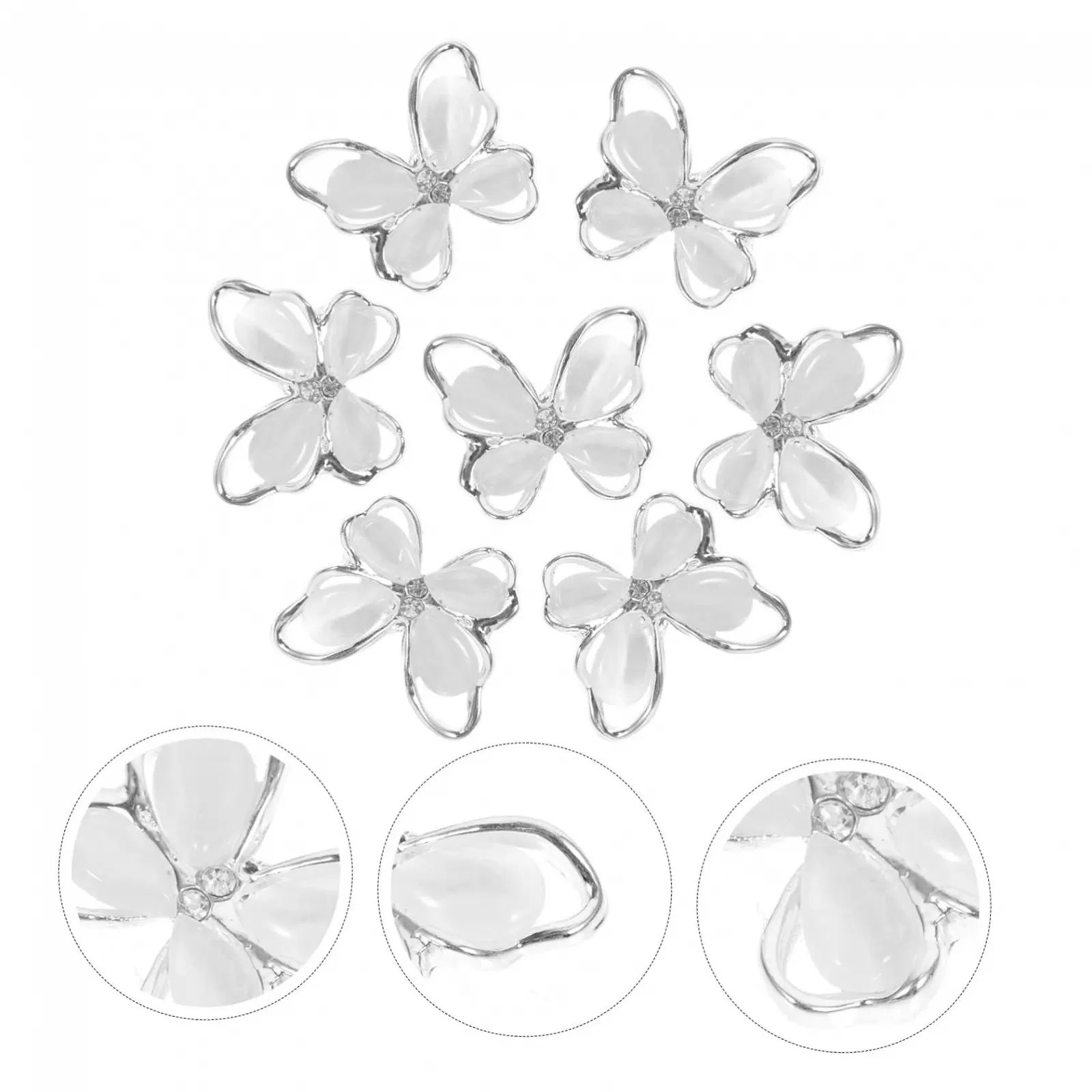 Healvian, каміння, гелеві нігті, мушлі для декорування, металеві, золоті, 3D, фото №9