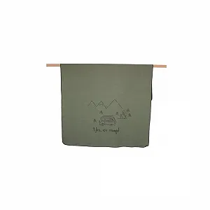 Одеяло David Fussenegger Yes We Camp Фланель Зеленый 200 x 140 см - Фото 1