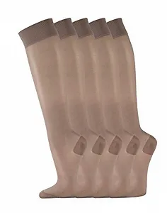 Гольфи TippTexx 24 5 пар Travel Light Support Fine Knee Socks Economy Pack - Фото 1