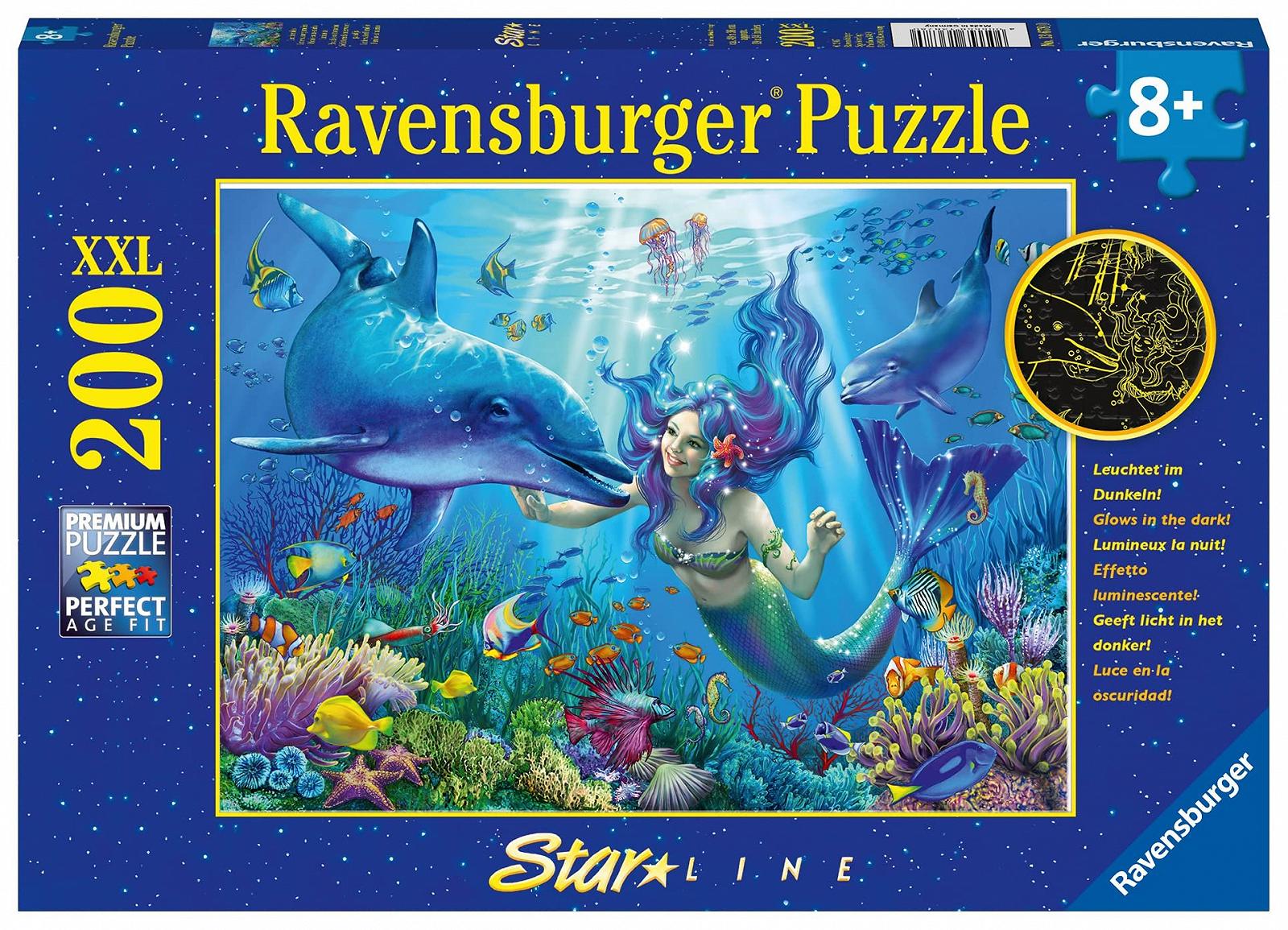 Пазл Ravensburger Детский Underwater adventure 200 деталей XXL Светящийся в темноте, фото №1
