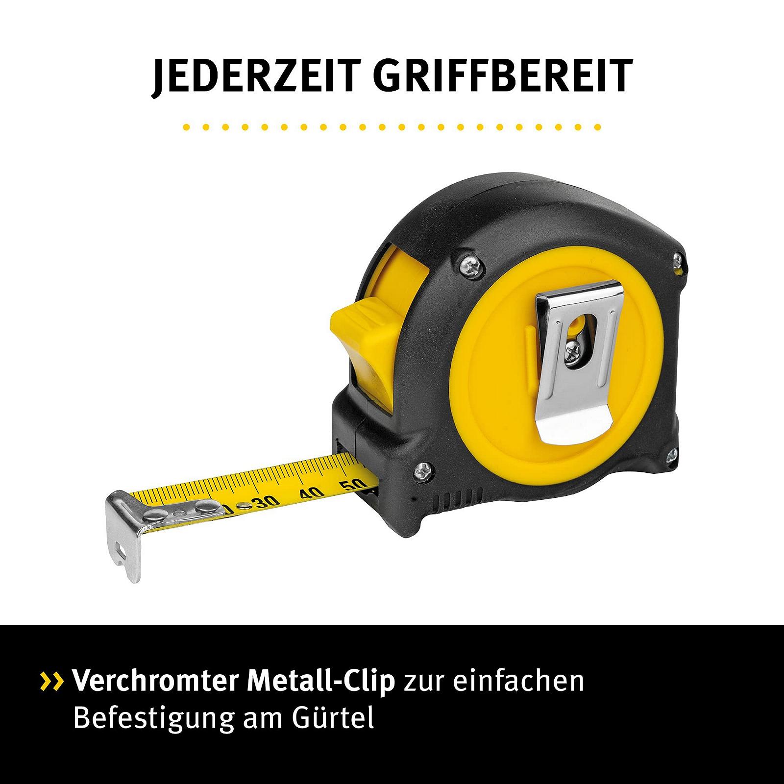 Рулетка STABILA BM 100, 5 м (10 дюймів), з шкалою см/дюйм, ударостійкий корпус ABS, фото №3