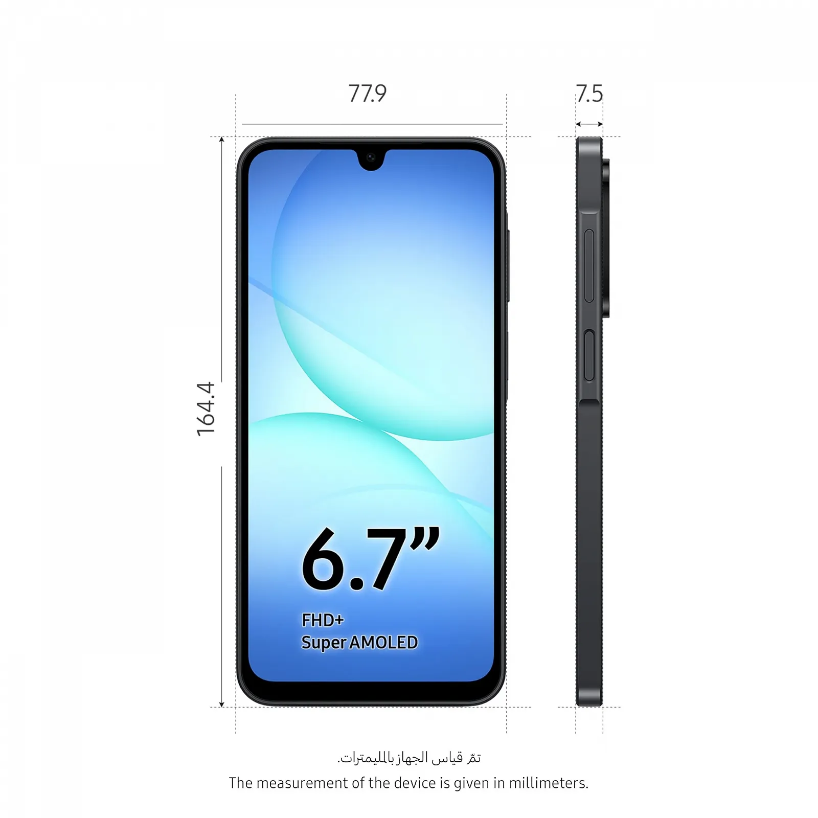 Смартфон Samsung Galaxy A17 LTE Dual SIM 128GB Expandable to 2TB Android 14 4GB RAM Exynos 6.7 дюйма AMOLED 1080 x 2220 90Hz Black, фото №3