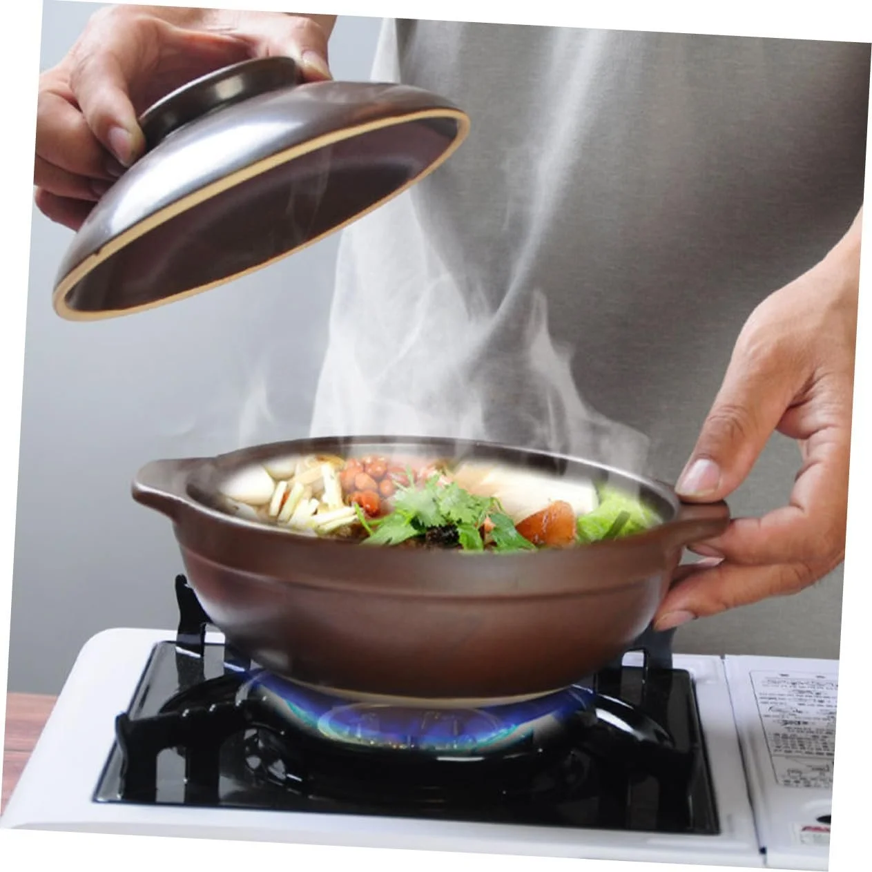 Кастрюля керамическая VALICLUD с двумя ручками традиционная термостойкая, фото №6