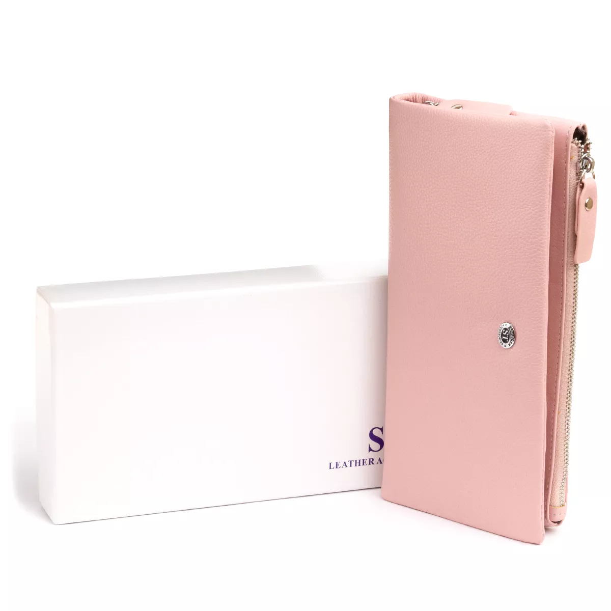 Женский кошелек клатч кожаный с кистевым ремешком монетницей и карманом для мобильного ST Leather 19313 Розовый, фото №9 Женский кошелек клатч кожаный с кистевым ремешком монетницей и карманом для мобильного ST Leather 19313 Розовый, фото №9