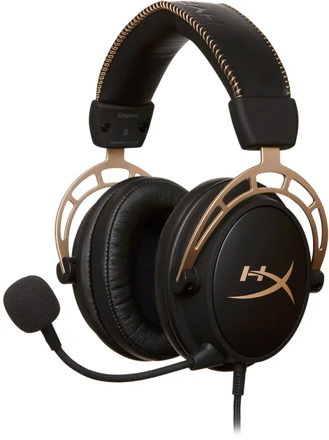 Геймерські дротові навушники HyperX Cloud Alpha / Golden-black, фото №1
