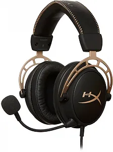 Геймерські дротові навушники HyperX Cloud Alpha / Golden-black - Фото 1