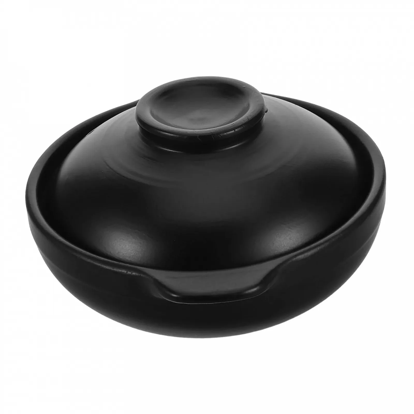 Кастрюля с крышкой термостойкая для пасты супов и рагу для открытого огня керамическая, фото №1