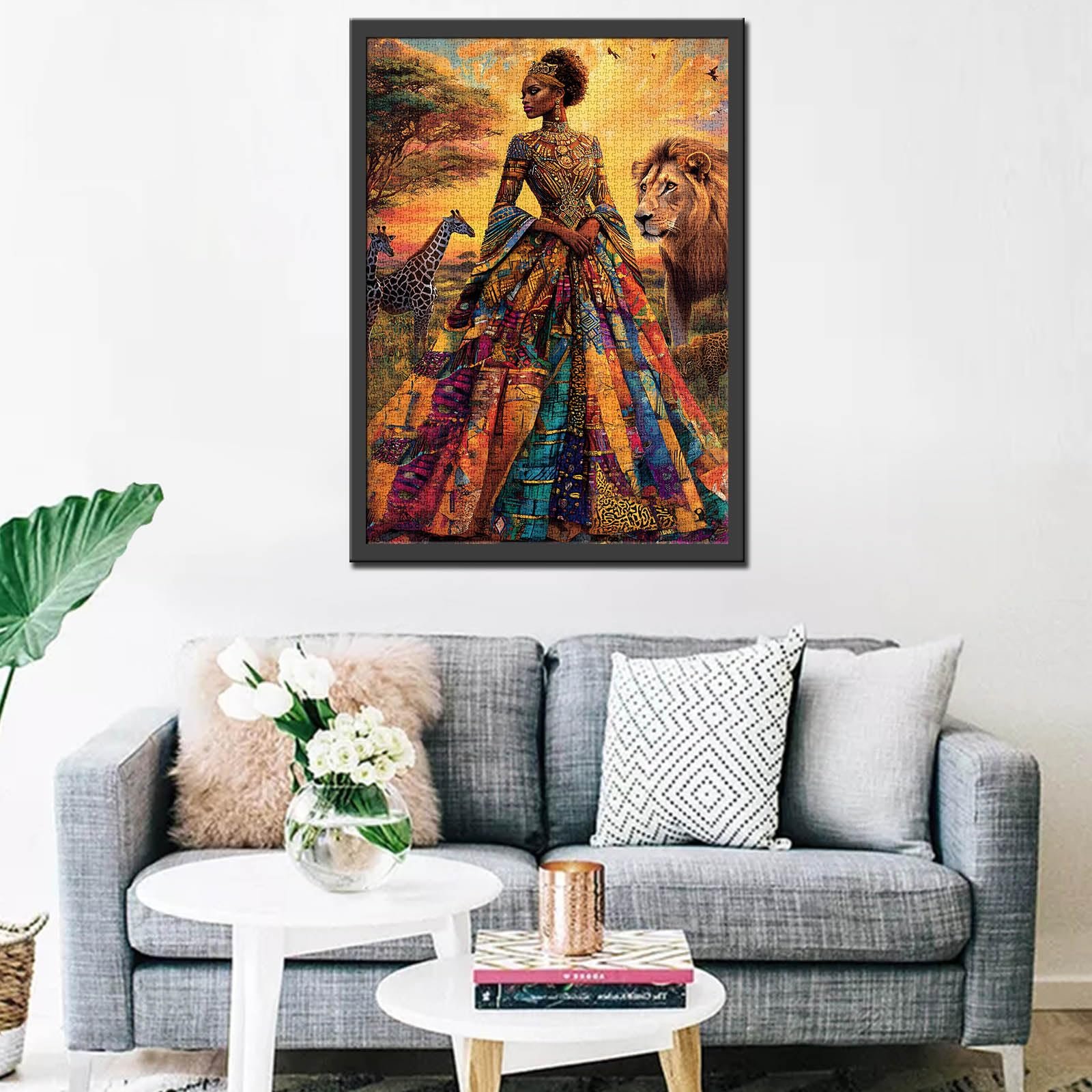 Пазл Tucocoo Africa Black Girl Painting 1000 деталей Tiger 50 х 70 см, фото №3