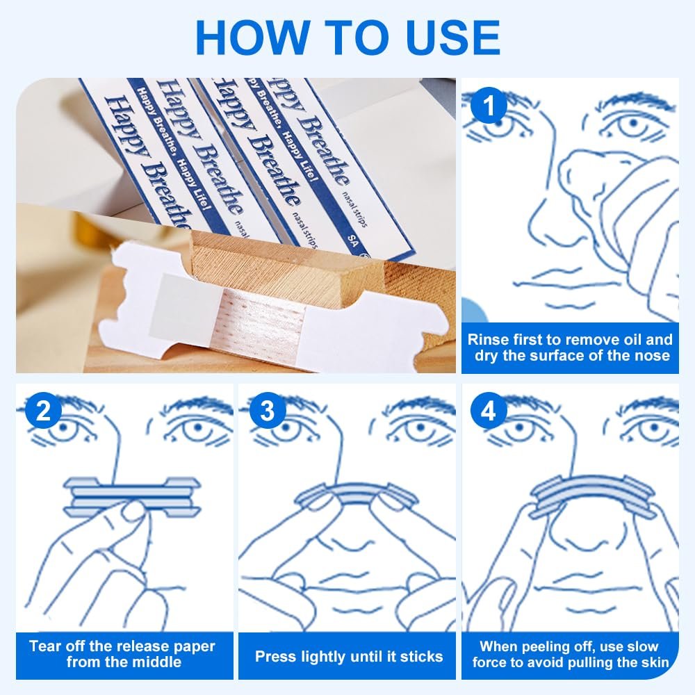 Пластирі для носа Snoring 200 шт. для покращення дихання, фото №4 Пластирі для носа Snoring 200 шт. для покращення дихання, фото №4