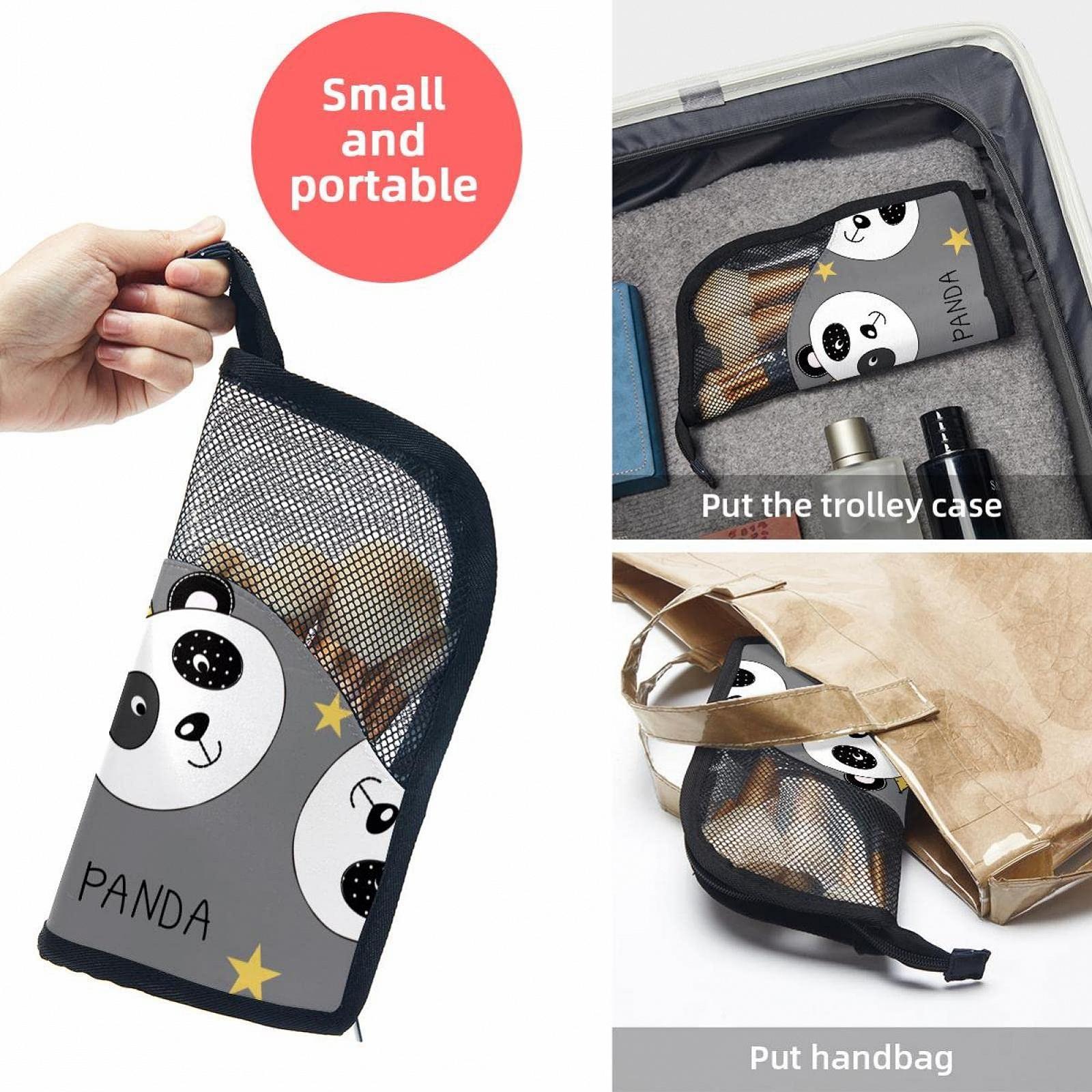 Набір пензлів для макіяжу з сумкою-органайзером Panda Love Paw Pattern, кольоровий, 12 шт., фото №5