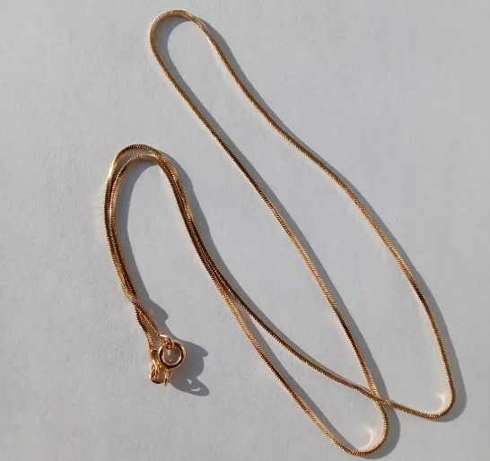 Позолочений ланцюжок на шию жіночий 50 см, фото №4