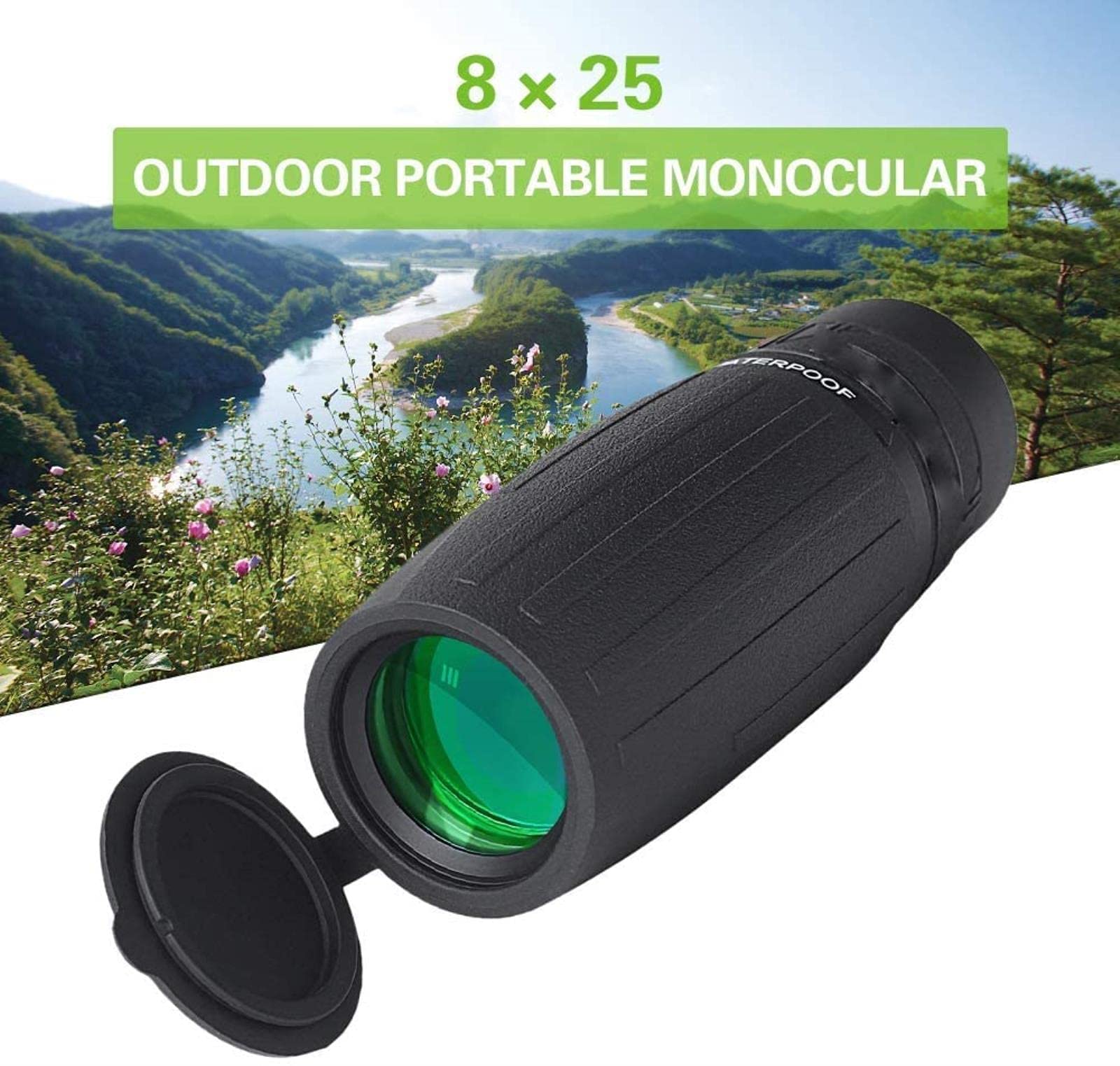 Monokulyar QHYTL 8X25 Weitwinkel-Optik wasserdichte Bak4-Optik, фото №2