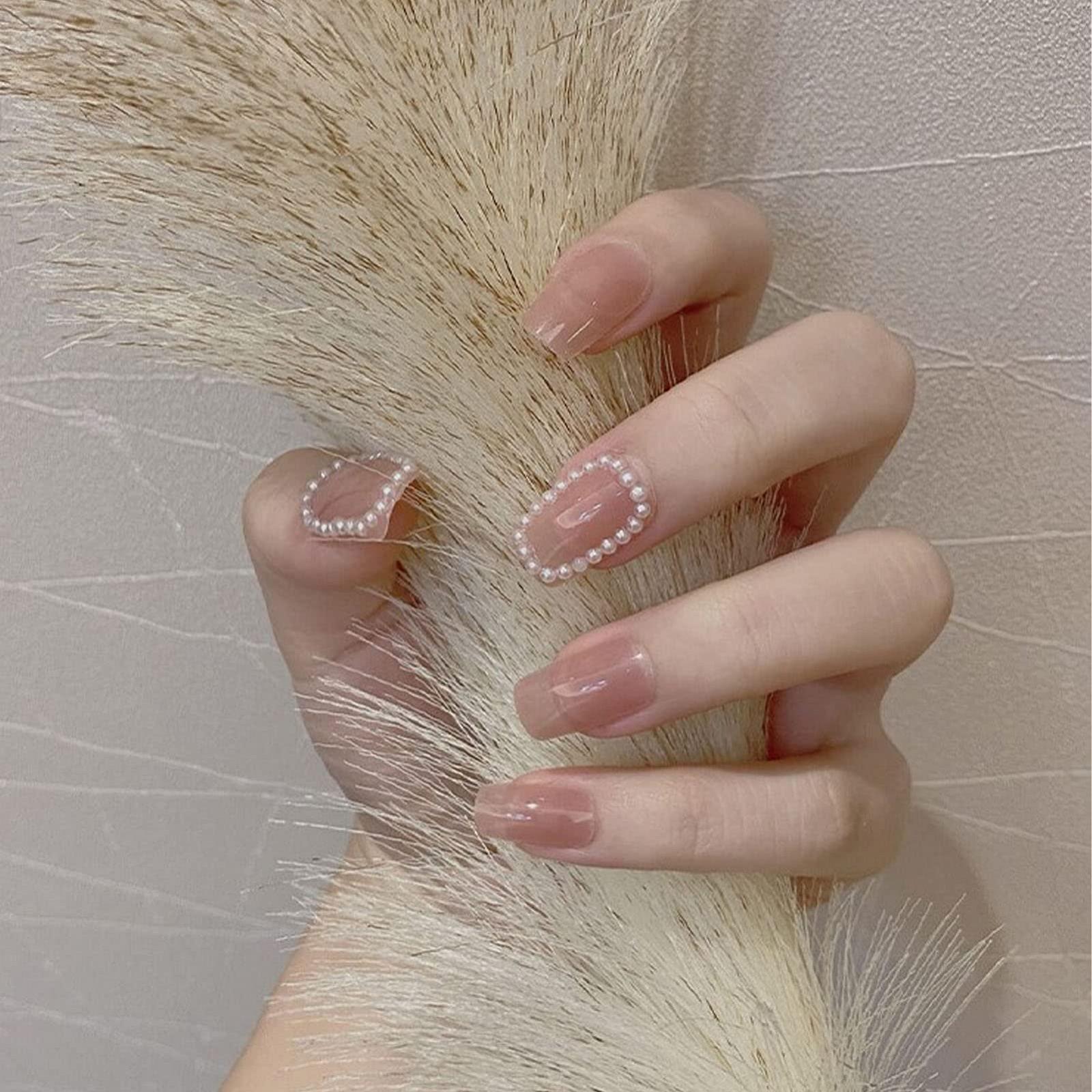 Стрази для нігтів Форма Чисто Біла Перлина Різні Розміри, фото №9