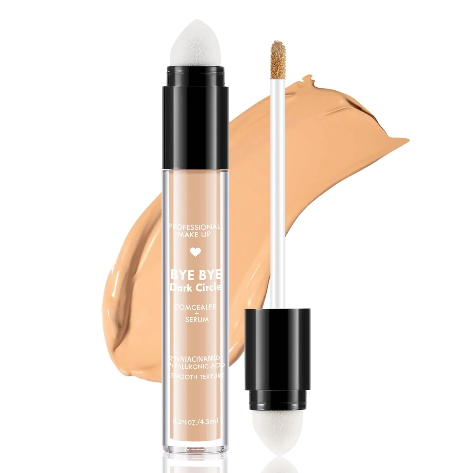 Консилер Boobeen Matte Full Coverage для тёмных кругов, кремовый консилер-стик с двойным аппликатором, гладкий, фото №1