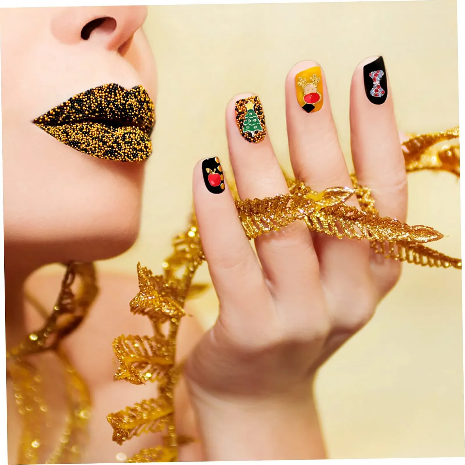 Стразы для ногтей POPETPOP Рождественские для маникюра, украшения для творческого дизайна ногтей DIY Рождественские ногти, фото №9