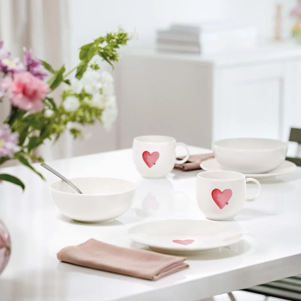 Миска для хлопьев Villeroy & Boch With Love White Sending Love, фарфор премиум-класса, фото №4 Миска для хлопьев Villeroy & Boch With Love White Sending Love, фарфор премиум-класса, фото №4