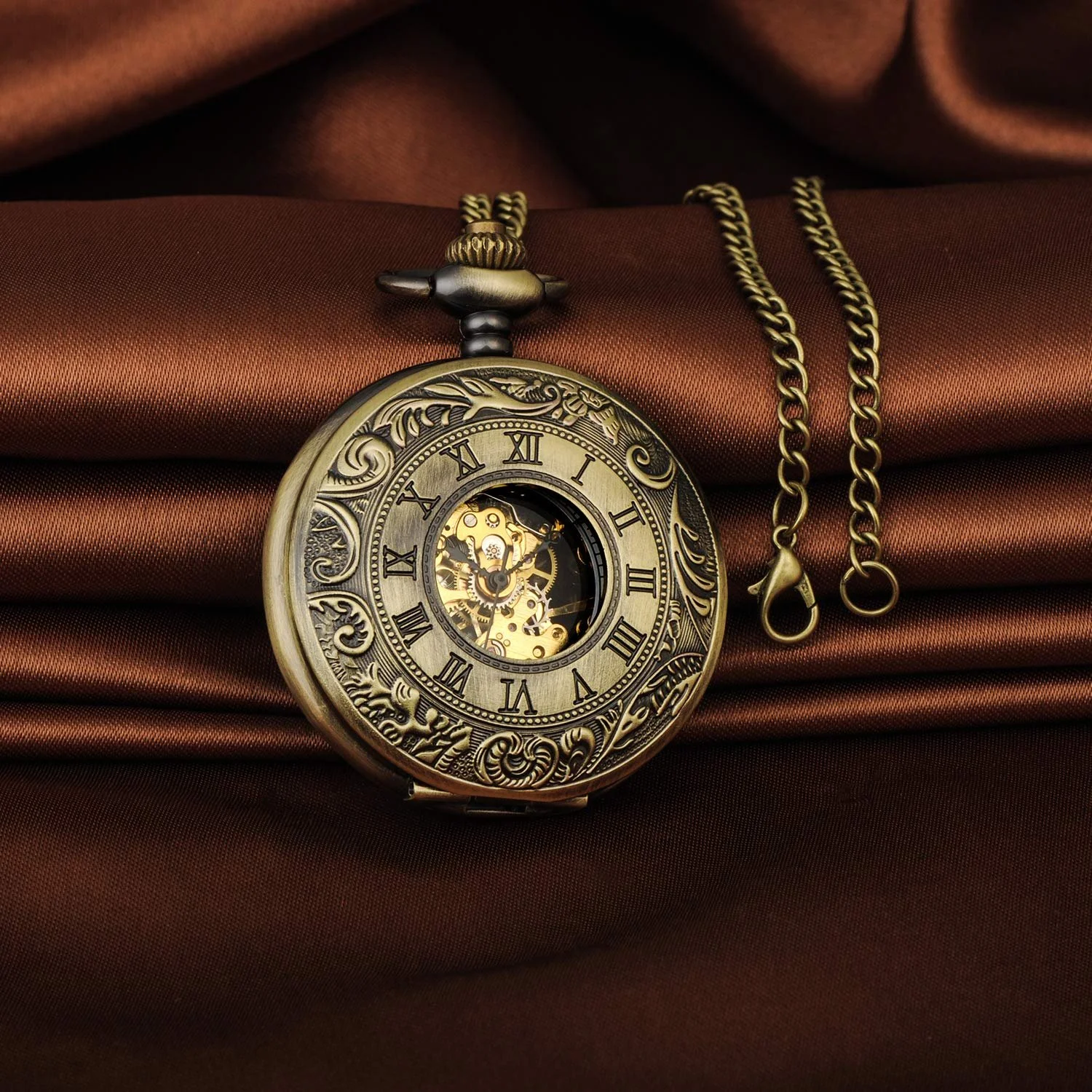 Карманные часы Unendlich U Мужские Винтажные Римские Цифры Циферблат Полый Механизм Сплав Нержавеющая Сталь, фото №5 Карманные часы Unendlich U Мужские Винтажные Римские Цифры Циферблат Полый Механизм Сплав Нержавеющая Сталь, фото №5