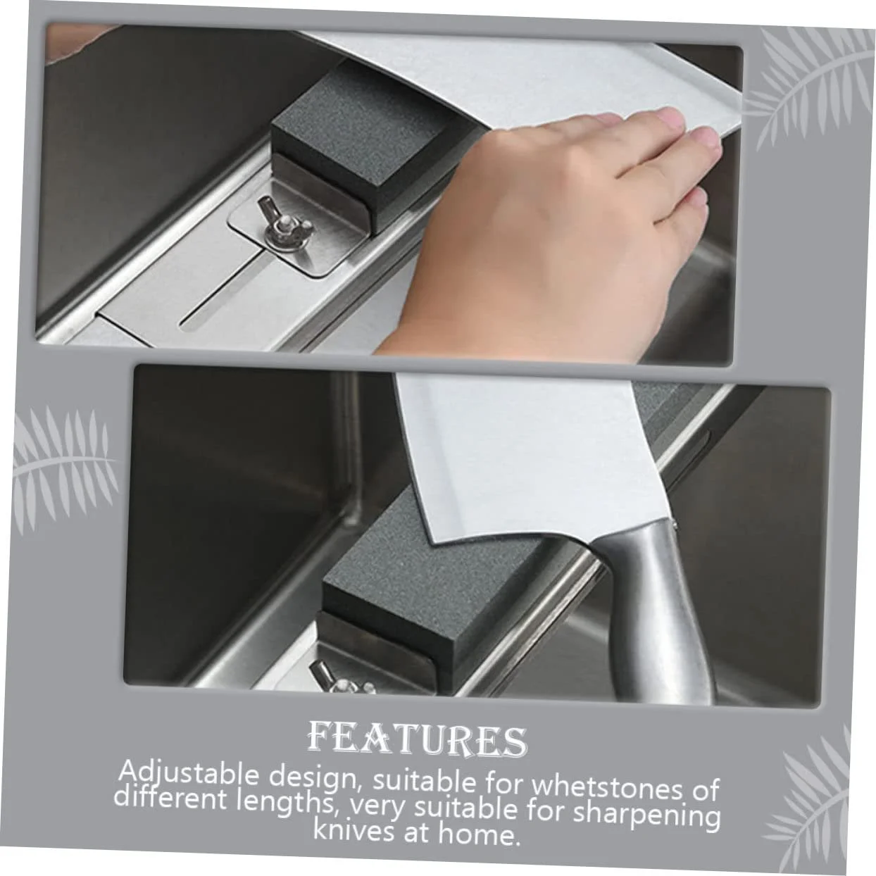 Тримач для точильного каменю NUOBESTY регульований з нержавіючої сталі для кухонних ножів, фото №3