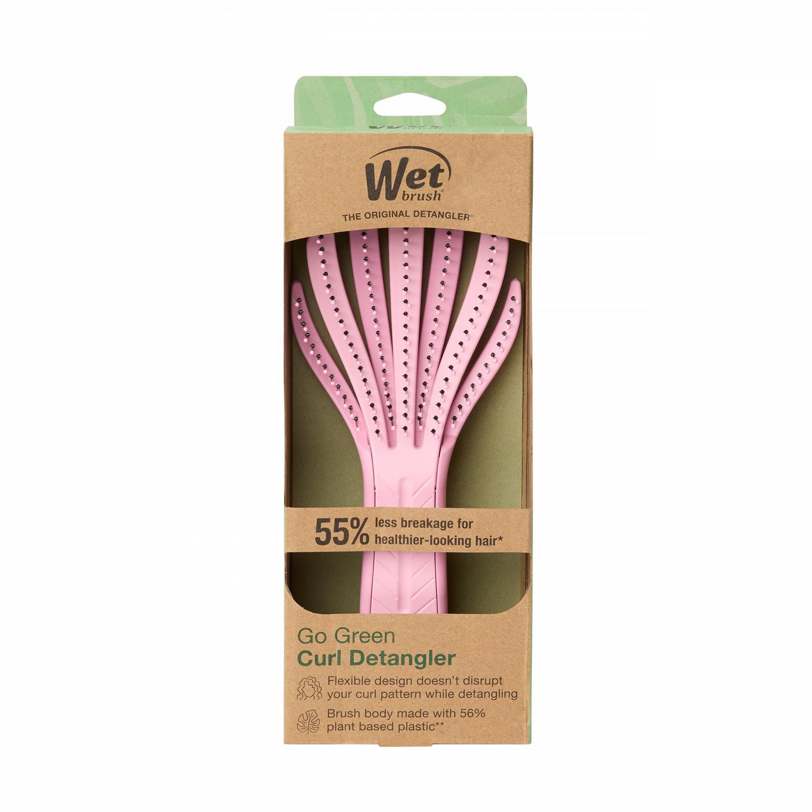 Щітка для волосся Wet Brush Go Green Curl Detangler з м'якою щетиною Intelliflex для всіх типів кучерів, зроблена з рослинного пластику, фото №12