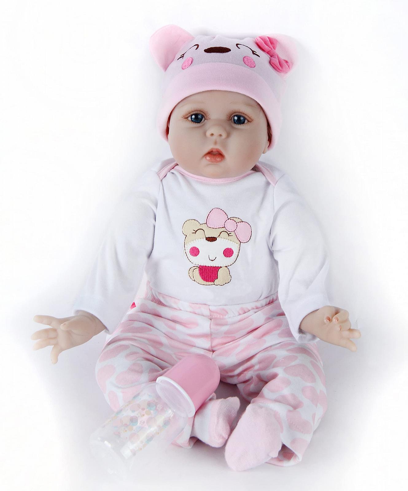 Кукла Ziyiui Reborn Baby 55 см Soft Vinyl Silicone Реалистичная Младенец, фото №3