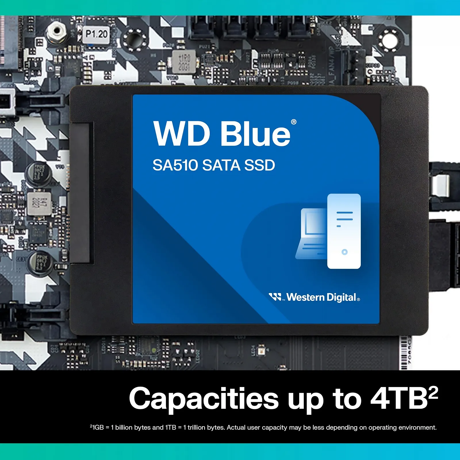 Внутренний SSD WD Blue SA510 1TB 2.5" SATA, фото №3 Внутренний SSD WD Blue SA510 1TB 2.5" SATA, фото №3