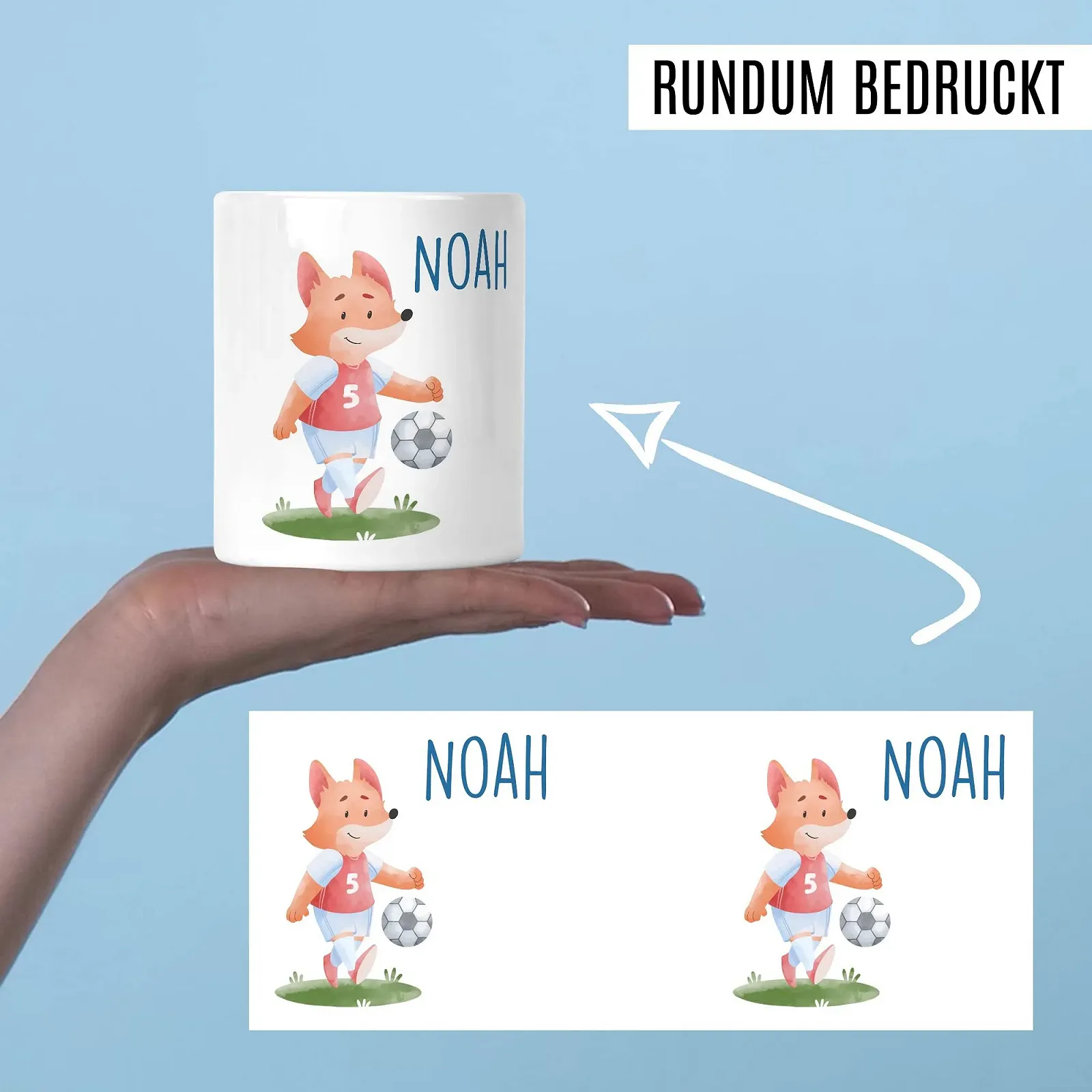 Скарбничка Pagma Druck Футболіст персоналізована Кераміка 10 см, фото №4