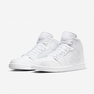 Кросівки Jordan 1 Mid White 44.5 synthetic.ua - Фото 1