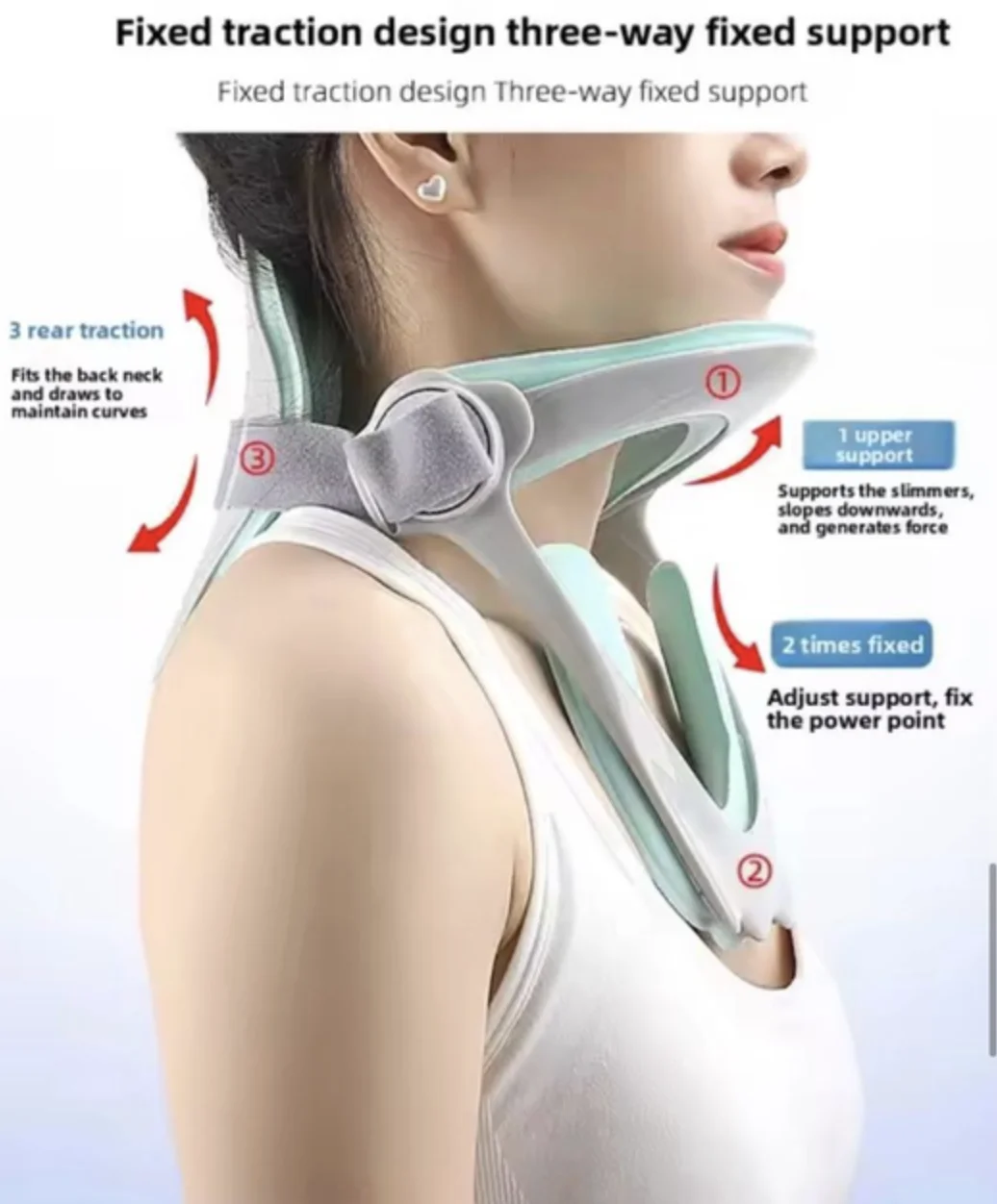 Фіксуючий шийний корсет-бандаж універсальний Premium 1 шт Сірий, фото №7 Фіксуючий шийний корсет-бандаж універсальний Premium 1 шт Сірий, фото №7