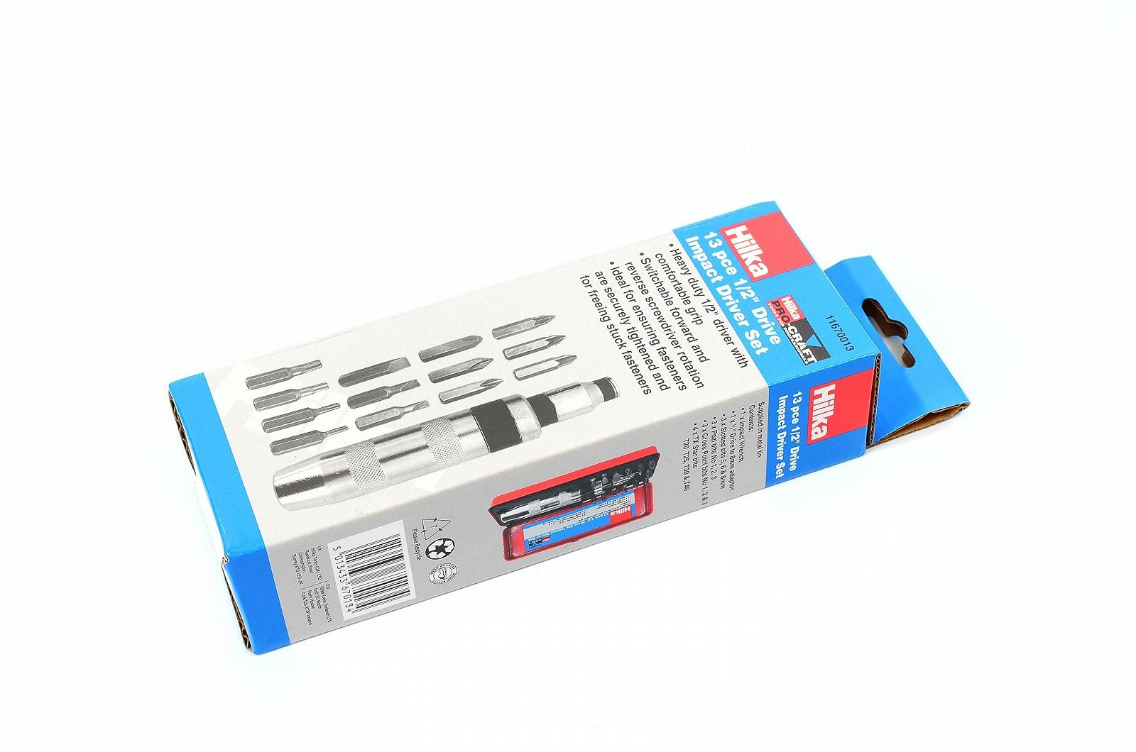 Набір ударних викруток Hilka Pro Craft 11670013 13 штук 1/2-дюйма, фото №4