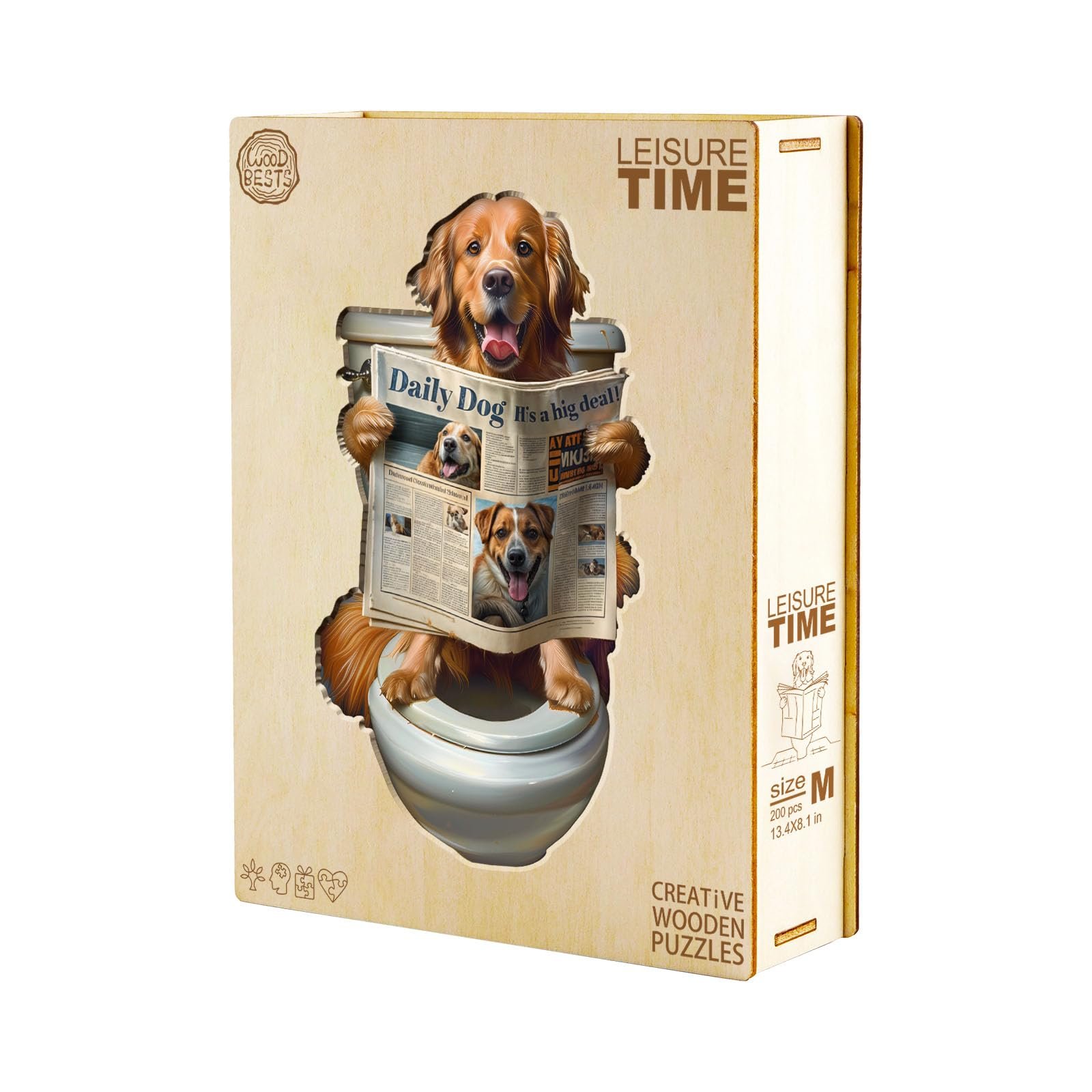 Пазл деревянный Leisure Time Irregular Unique 200 деталей (M) в подарочной коробке, фото №2