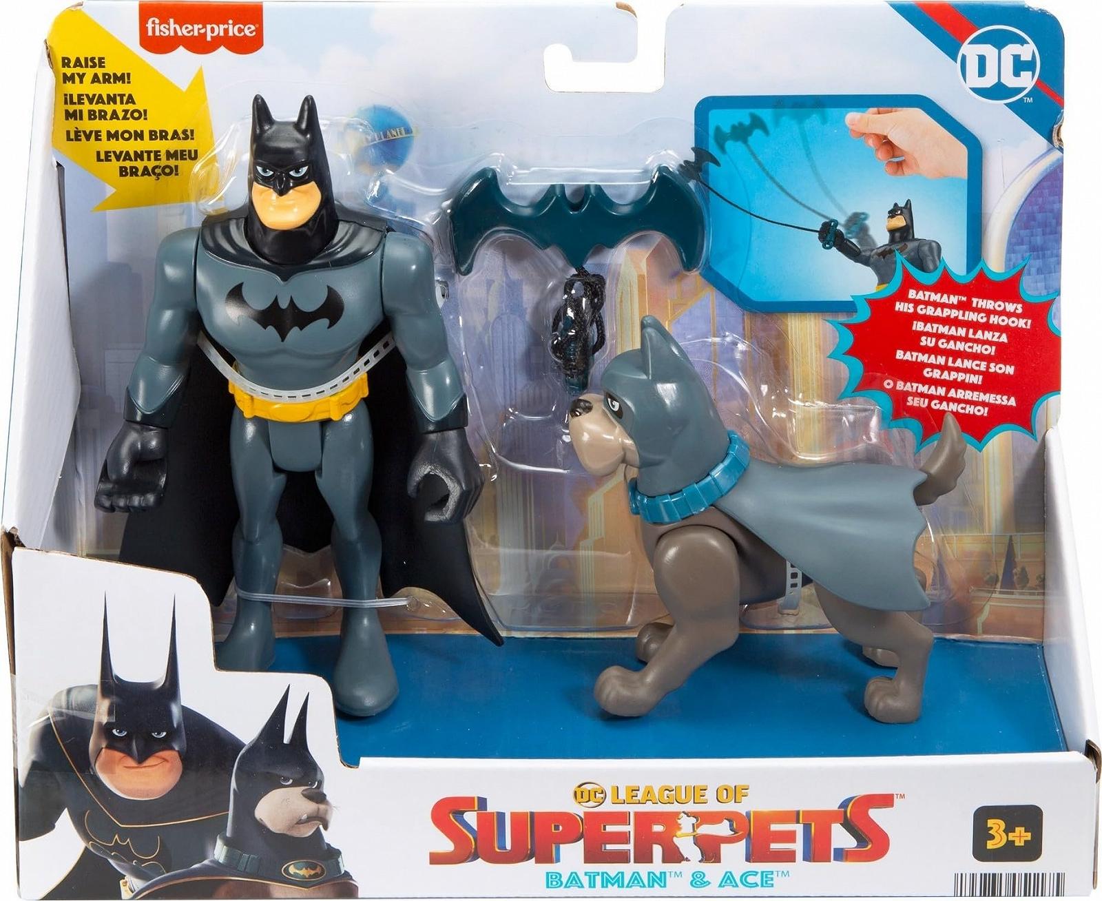 Набор фигурок Бэтмен и Эйс DC Super Pets DC League of Super-Pets, 2 подвижные фигурки и аксессуары, фото №7