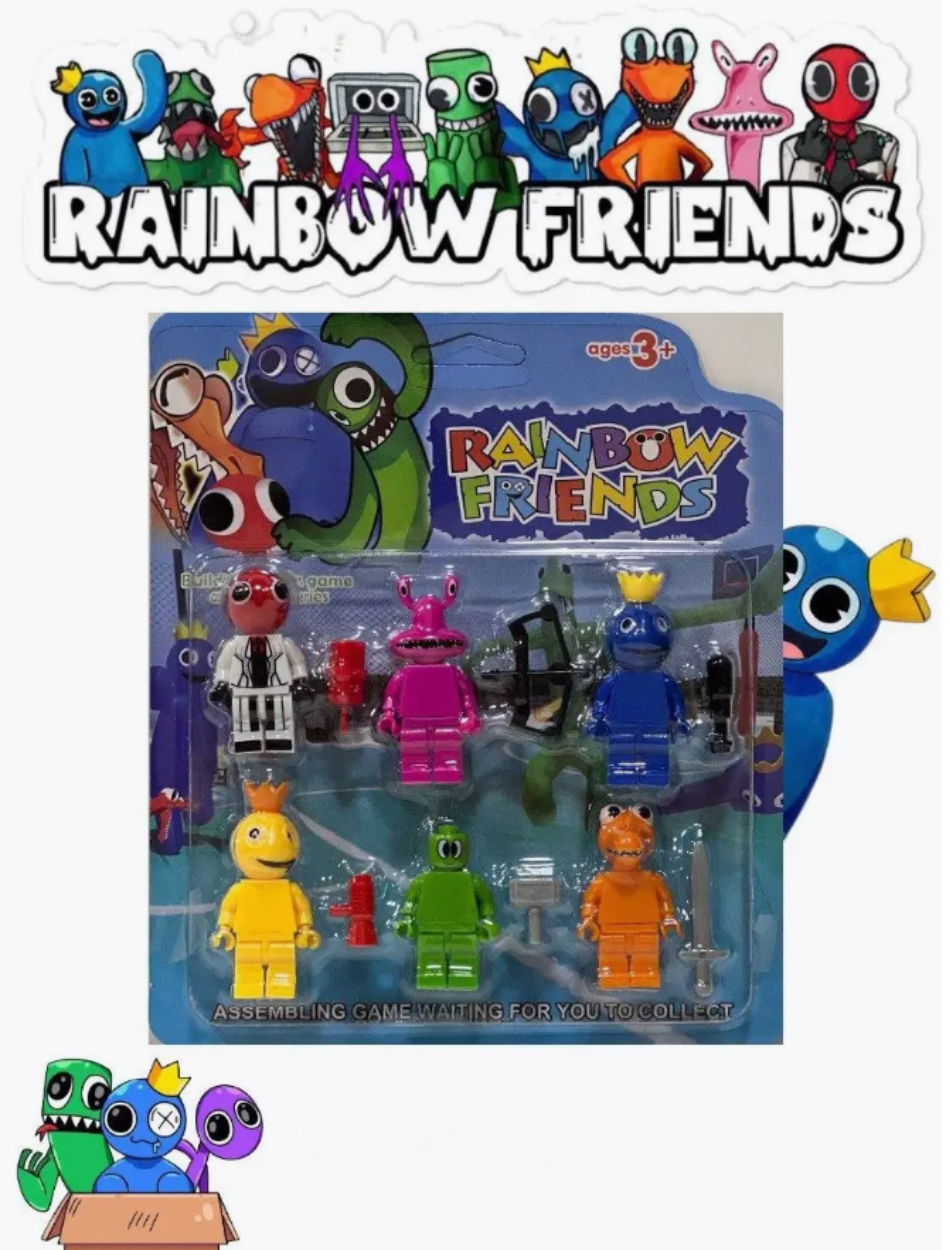 Набір фігурок Райдужні друзі Roblox Rainbow Friends 6 шт/компл. ігрові будівельні блоки, фото №1 Набір фігурок Райдужні друзі Roblox Rainbow Friends 6 шт/компл. ігрові будівельні блоки, фото №1