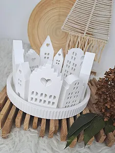 Декоративная тарелка City of Lights Raysin I House Ring I Light Houses I Light Wreath I Gift Set synthetic.ua - Фото 1