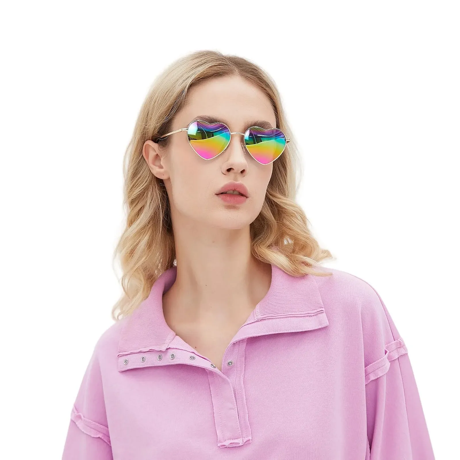 Сонцезахисні окуляри Серце JCTAIFOO Поляризовані Жіночі Вінтаж Модні, фото №2