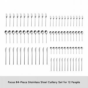 Набір столових приборів на 12 персон Karaca Focus Elegance 84 предмети ціна на synthetic.ua - Фото 1 Набір столових приборів на 12 персон Karaca Focus Elegance 84 предмети synthetic.ua - Фото 1