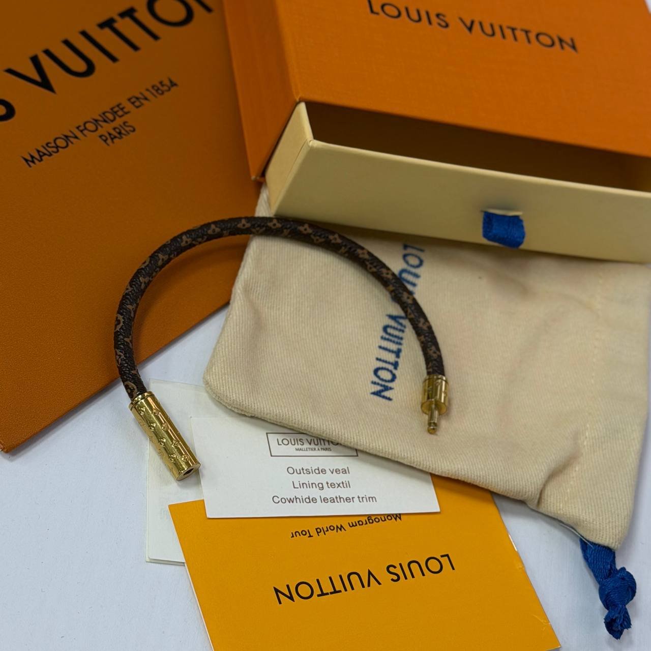 Мужской браслет на руку LV Louis Vuitton, коричневый, фото №4