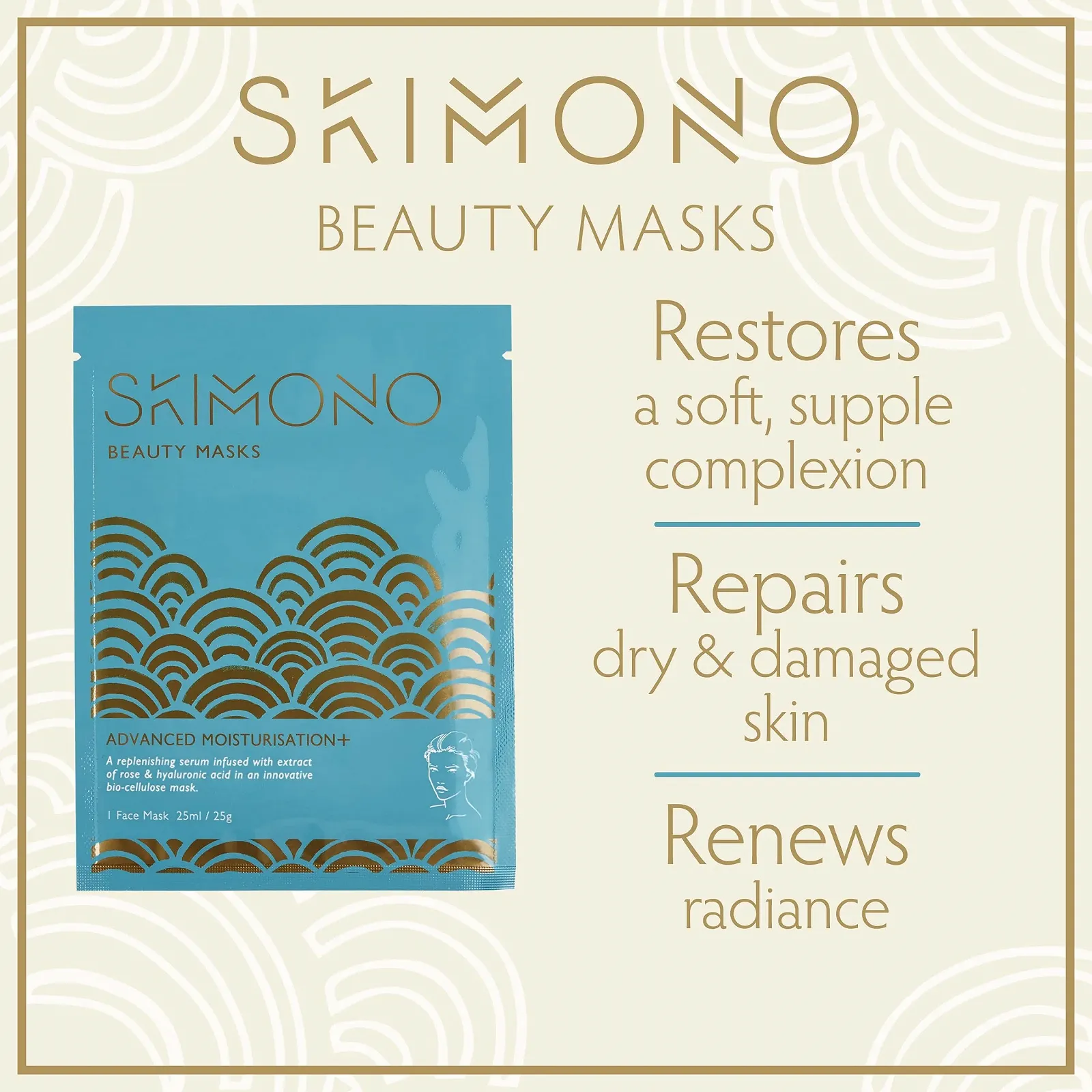 Маска для лица SKIMONO Advanced Moisturisation+ Organic Cellulose (4 шт. в упаковке), фото №4