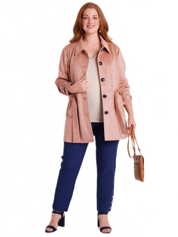 Пальто Afibel из искусственной замши короткое, фото №4