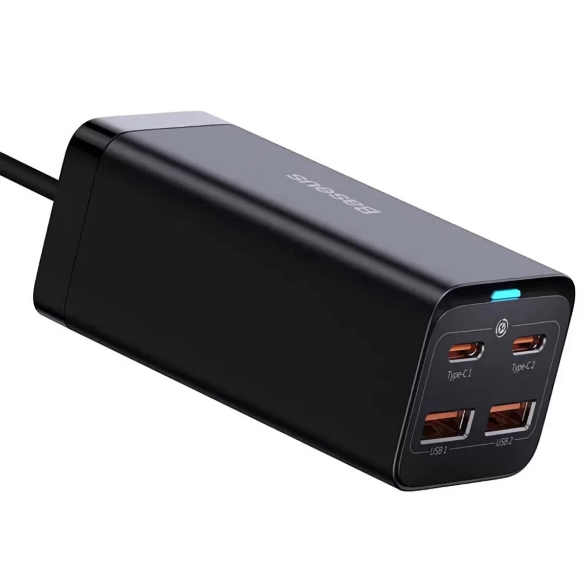 Мережевий зарядний пристрій Baseus GaN3 Pro Desktop Powerstrip AC+2U+2C 100W EU Black With Mini White Cable Type-C to 100W(20V/5A) 1m, фото №6 Мережевий зарядний пристрій Baseus GaN3 Pro Desktop Powerstrip AC+2U+2C 100W EU Black With Mini White Cable Type-C to 100W(20V/5A) 1m, фото №6
